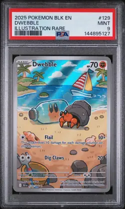 Dwebble 129/086 Illustration Rare Blk En-black Bolt Pokemon PSA 9 - Image 1