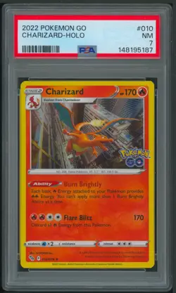 Pokemon SWSH Pokemon GO Charizard Holo 010/078 PSA 7 - Image 1