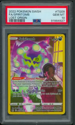 Pokemon SWSH Lost Origin Spiritomb Full Art TG09/TG30 PSA 10 - Image 1