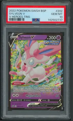 Pokemon SWSH Promo Sylveon V SWSH202 PSA 10 V Heroes Tins Promo - Image 1