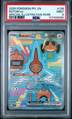 2025 POKEMON PFL EN-PHANTASMAL FLAMES SPECIAL ILLUSTRATION RARE ROTOM EX PSA 9 - Image 1
