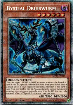 Yugioh Bystial Druiswurm MP25-EN044 1st Edition Starlight Rare NM - Image 1