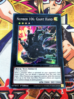 Number 106: Giant Hand led9-en053 1st Edition (NM+) Super Rare Yu-Gi-Oh! - Image 1