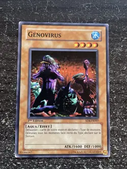 CARTE YU-GI-OH! GENOVIRUS 1ST SD4-FR007 EXCELLENT FR - Image 1