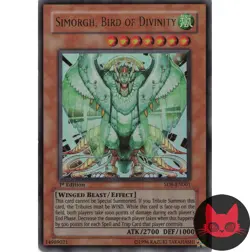 Yugioh Simorgh, Bird of Divinity SD8-EN001 Ultra Rare 1st Edition LP - Image 1