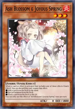 Yugioh RA04-EN025 - Ash Blossom & Joyous Spring (Alternate Art) - Collector's Ra - Image 1