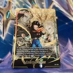 Dragon Ball Super Trading Card Android 17 & 18 Energy Marker Gold Promo - Image 1