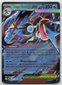 Pokemon - Mega Greninja ex 022/086 Double Rare Holo - ME04: Chaos Rising - NM - Image 1