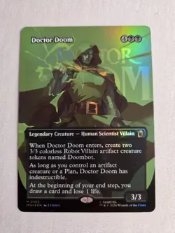 MTG Doctor Doom Borderless Foil #365 Marvel Super Heroes Near Mint - Image 1
