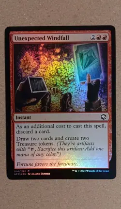 Unexpected Windfall #164, MTG: Adventures in the Forgotten Realms, Foil LP - Image 1