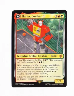 Blaster, Combat DJ / Morale Booster ~ MTG Transformers ~ Mythic #008 - Image 1