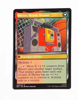 Blaster, Combat DJ / Morale Booster ~ MTG Transformers ~ Mythic #008 - Image 2