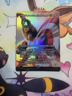 Captain America, First Avenger (Borderless) Marvel Universe Eternal-Legal Foil - Image 1