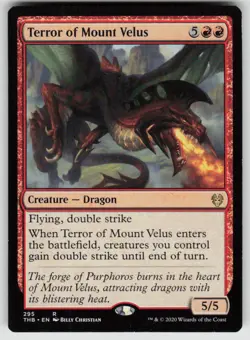 Terror of Mount Velus 295 Rare Theros Beyond Death Magic: The Gathering NM - Image 1