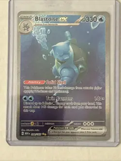 Pokemon Blastoise EX 200/165 Special Illustration Rare SV Scarlet & Violet 151 - Image 1