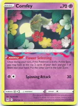 Comfey 079/196 Rare Lost Origin Pokemon Lightly Played - Image 1