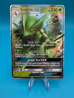 Sceptile GX - 22/214 - Pokemon Lost Thunder Sun & Moon Ultra Rare Card NM - Image 1