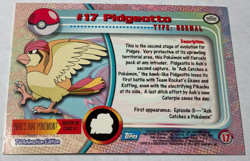 Pidgeotto 1999 Pokemon Topps TV Animation #17 Foil Near Mint - Image 2