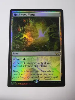 MTG Duskmourn, Hushwood Verge #0261 Pre-Release FOIL NM - Image 1