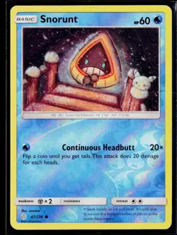 SNORUNT 47/236 COMMON COSMIC ECLIPSE POKEMON REVERSE HOLO LP - Image 2