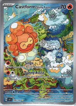 Pokemon TCG - Castform Sunny Form - 195/191 - Illustration Rare Surging Sparks - Image 1