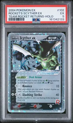 ROCKET'S SCYTHER EX Team Rocket Returns Holo Rare #102 PSA 5 Pokemon - Image 1
