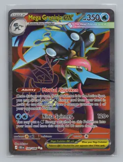 Mega Greninja ex 100/086 ME04: Chaos Rising NM Pokemon TCG Ultra Rare - Image 1
