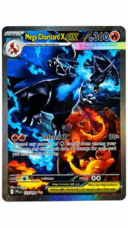 Mega Charizard X EX 125/094 Full Art Holo 360 HP Me02 Phantasmal Flames EN - Image 1