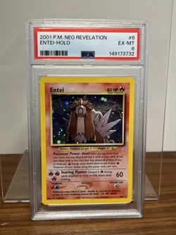 PSA 6 2001 Pokemon Neo Revelation Entei Holo Rare 06/64 English Unlimited - Image 1