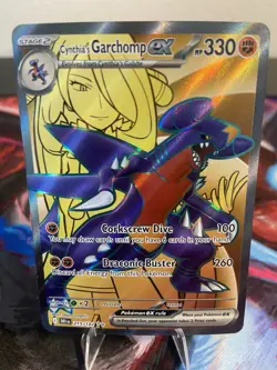 Pokemon TCG Cynthia's Garchomp EX 215/182 Full Art Destined Rivals - Image 1