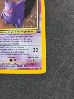Pokemon Gengar 5/62 Fossil Holo Rare Vintage WOTC MP/LP - Image 5