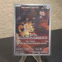 Pokemon Team Rocket’s Meowth IR 203/182 Destined Rivals NM - Image 1