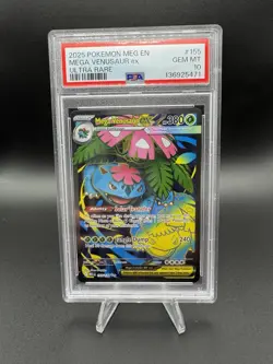 Pokemon Mega Venusaur EX 155/132 ME01 Mega Evolution Ultra Rare Holo PSA 10 - Image 1