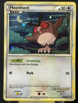 3x SWIRLS 🌀 Pokemon Hoothoot HGSS05 HeartGold SoulSilver Black Star Promo LP - Image 4