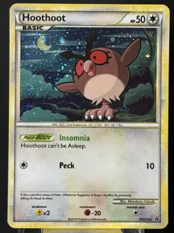 3x SWIRLS 🌀 Pokemon Hoothoot HGSS05 HeartGold SoulSilver Black Star Promo LP - Image 5