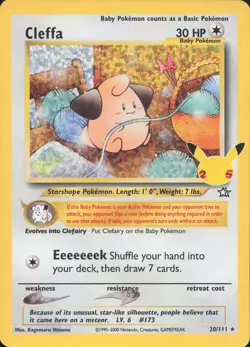 Cleffa 20/111 Classic Collection Celebrations: Classic Collection Pokemon NM - Image 1