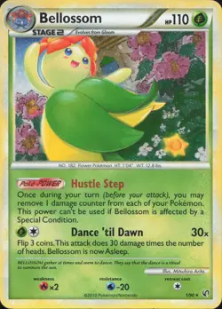 Bellossom 1/90 Holo Rare HGSS Undaunted Pokemon Lightly Played - Image 1