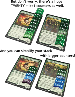 MTG Stat Counters/Buff Counters for Magic The Gathering - Set of 60 Color Coded - Image 4