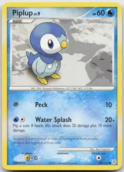 Piplup 93/130 Common Diamond & Pearl Pokemon TCG NM - Image 1