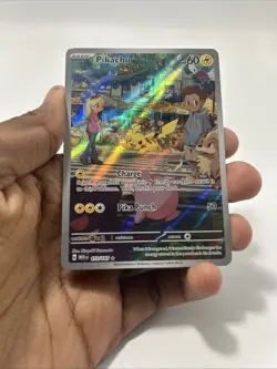 Pikachu 173/165 IR Pokemon 151 Illustration Rare Full Art MP - Image 1