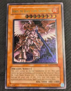 Yugioh Horus the Black Flame Dragon LV8 SOD-EN008 Ultimate Rare VLP! - Image 1