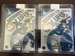 Bandai One Piece Monkey D. Luffy EB02-010 Leader Blue Foil Alt Art x2 - Image 2
