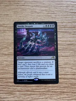 Invoke Despair FOIL PROMO - NM - MTG Neon Dynasty - Magic the Gathering - Image 1