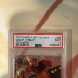 2025 DISNEY LORCANA EN 8-REIGN OF JAFAR ENCHANTED WRECK-IT RALPH - BIG LUG PSA 9 - Image 3