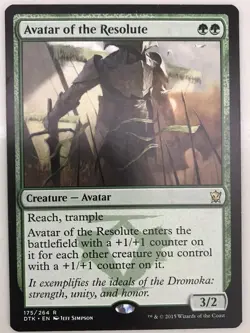 "Avatar Of The Resolute" - Magic The Gathering Card - Dragons Of Tarkir - Image 1