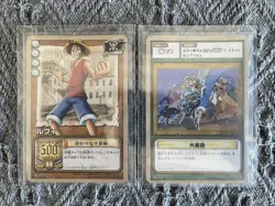 2002 One Piece Carddass Card Game Luffy Pirate Promo GA-01 GA-02 Not For Sale - Image 1