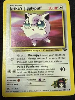 Erika's Jigglypuff Gym Challenge 069/132 MP-LP Pokemon Card - Image 2