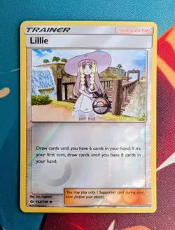 Lillie Trainer 122/149 Sun & Moon Reverse Holo Uncommon Pokemon TCG Card - LP - Image 1
