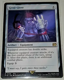 Genji Glove - FINAL FANTASY (FIN) Rare 0258 Non-Foil Magic Card NM MTG - Image 1