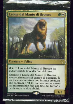 MTG Leone dal Manto di Bronzo / Bronzehide Lion - FOIL Prerelease ITA Sealed NM - Image 1